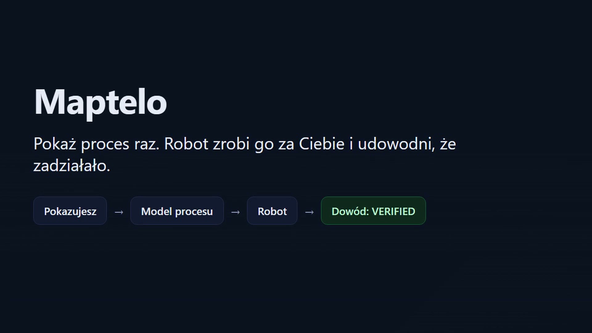Kadr tytułowy filmu o Maptelo